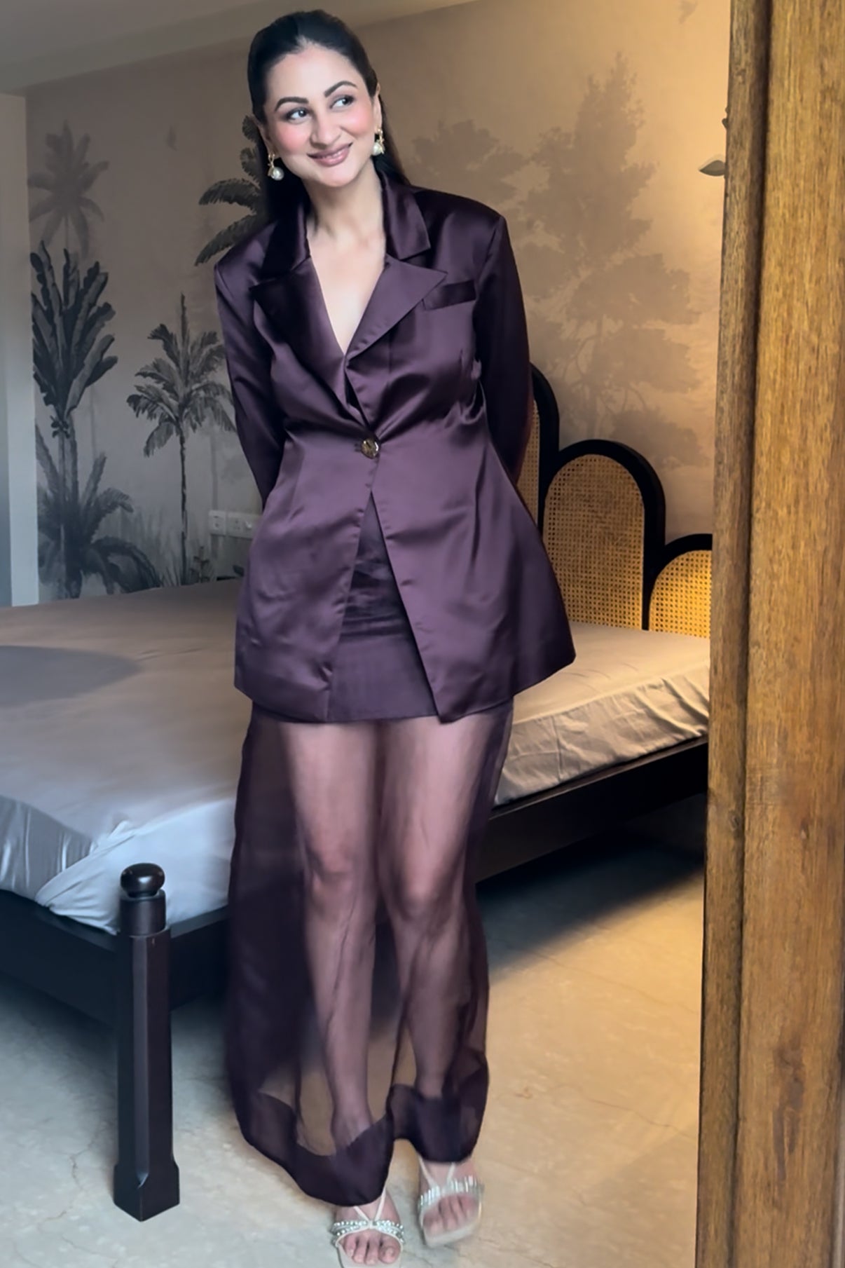Sukhneet in Wine Clara Co-ord Set