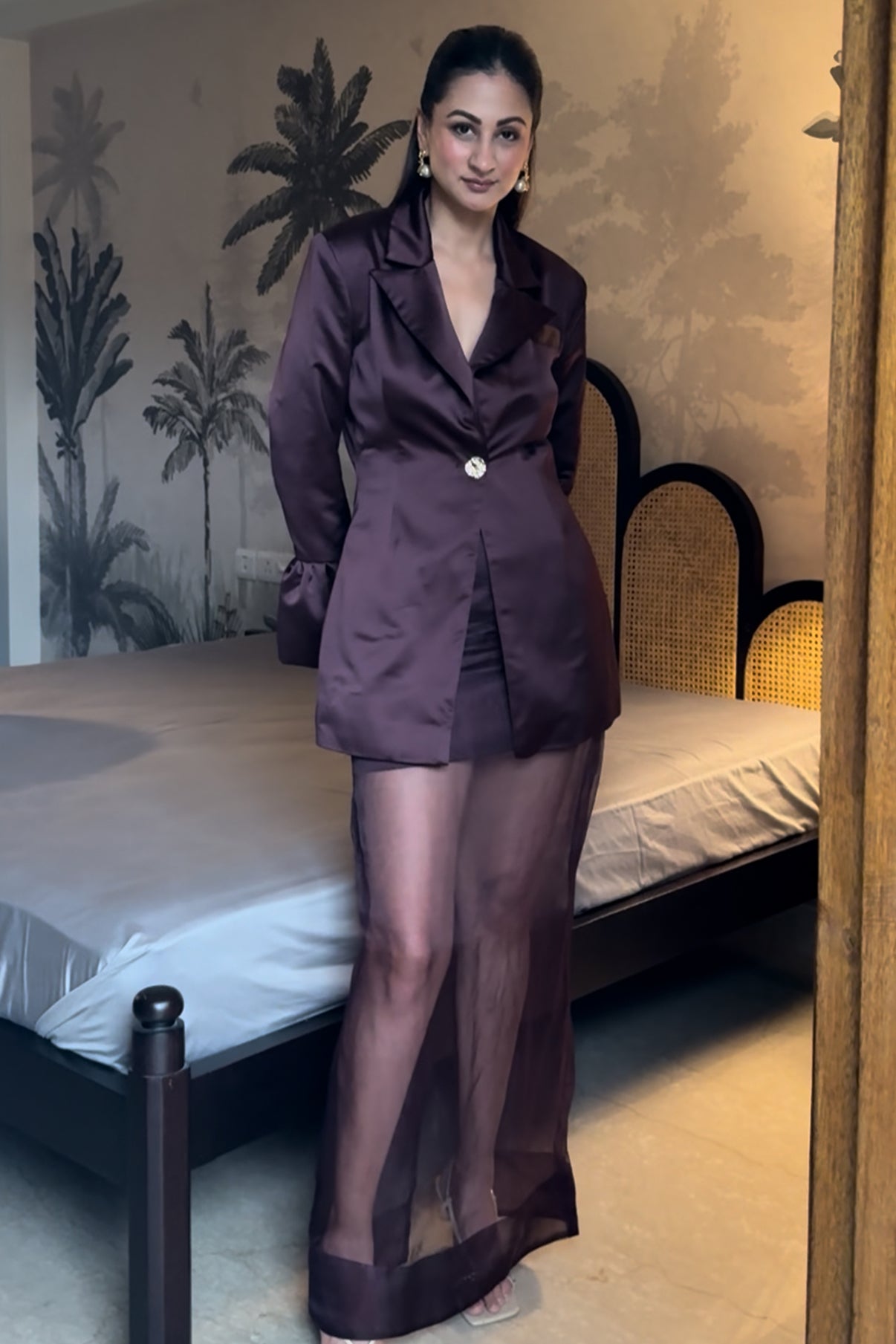 Sukhneet in Wine Clara Co-ord Set