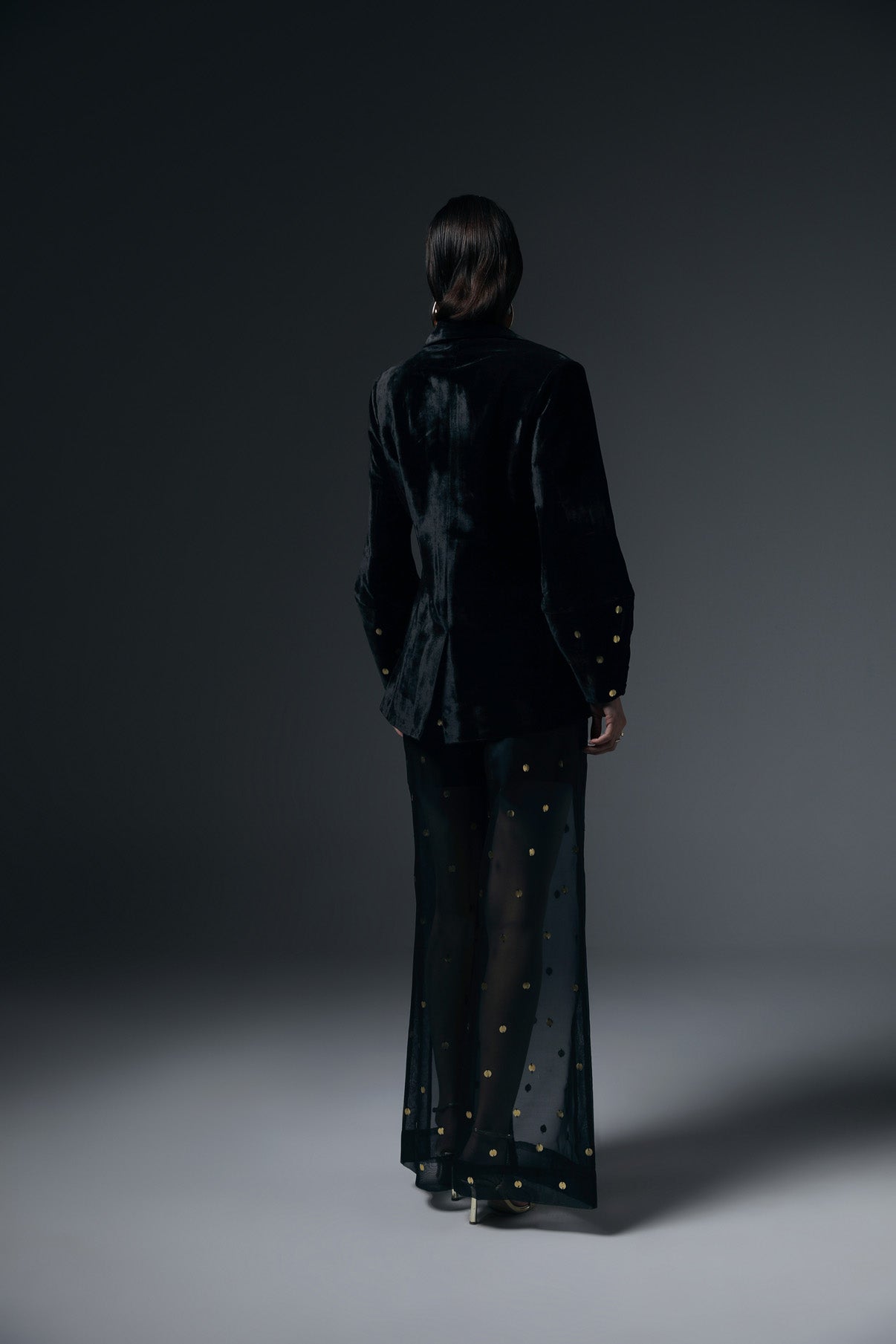 Adele Blazer And Sheer Pants
