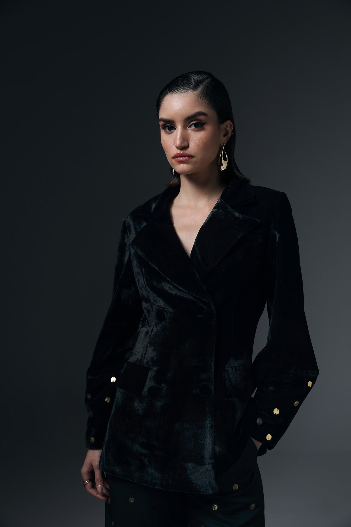 Adele Blazer And Sheer Pants