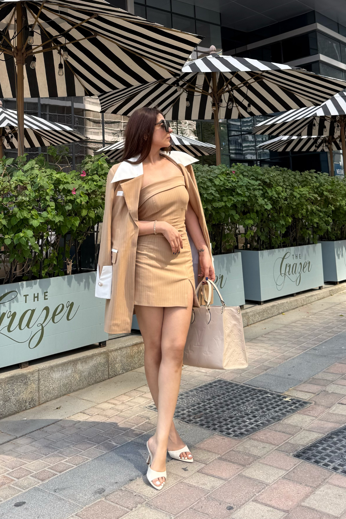 Celestia Beige Dress