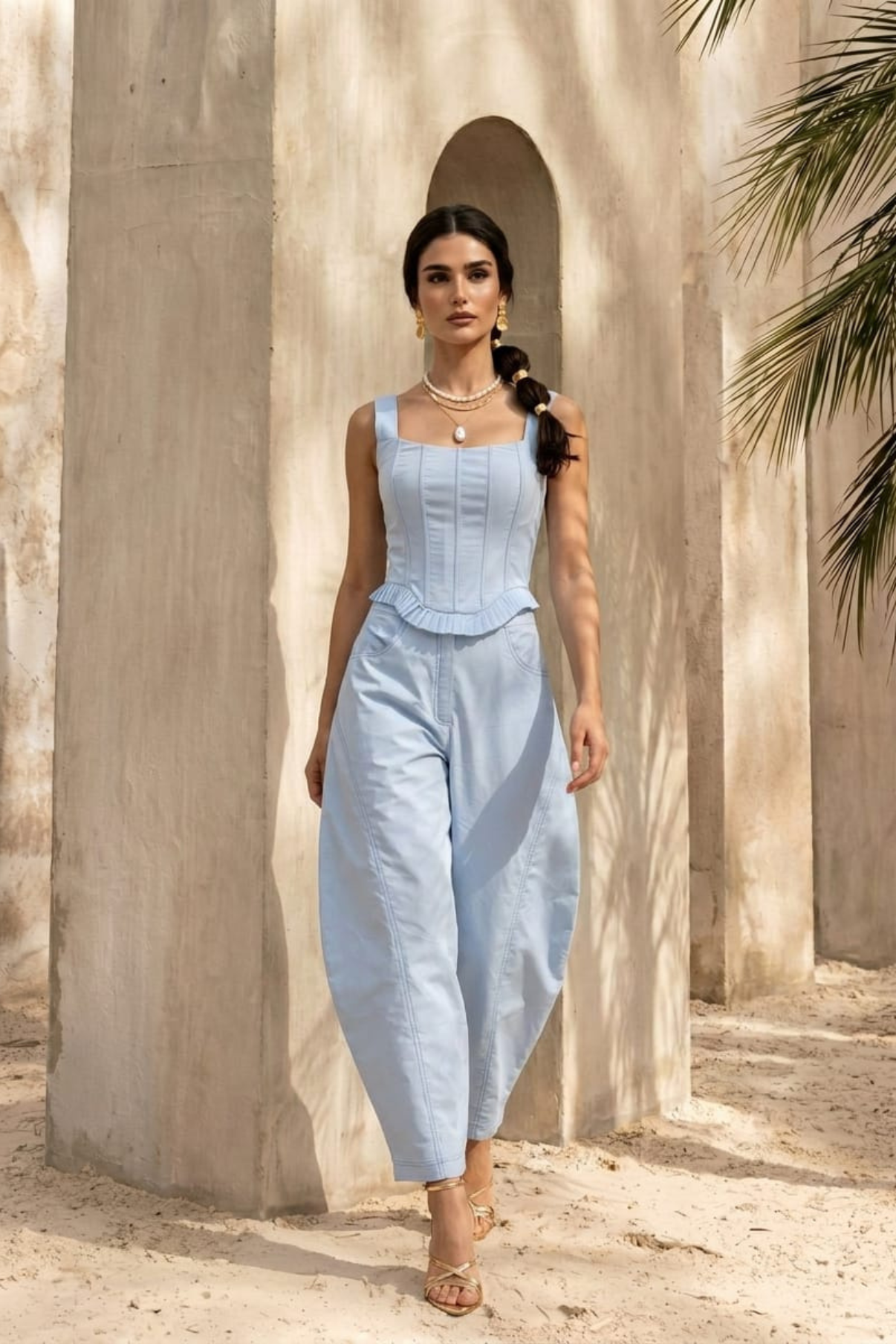 Ecru Powder Blue