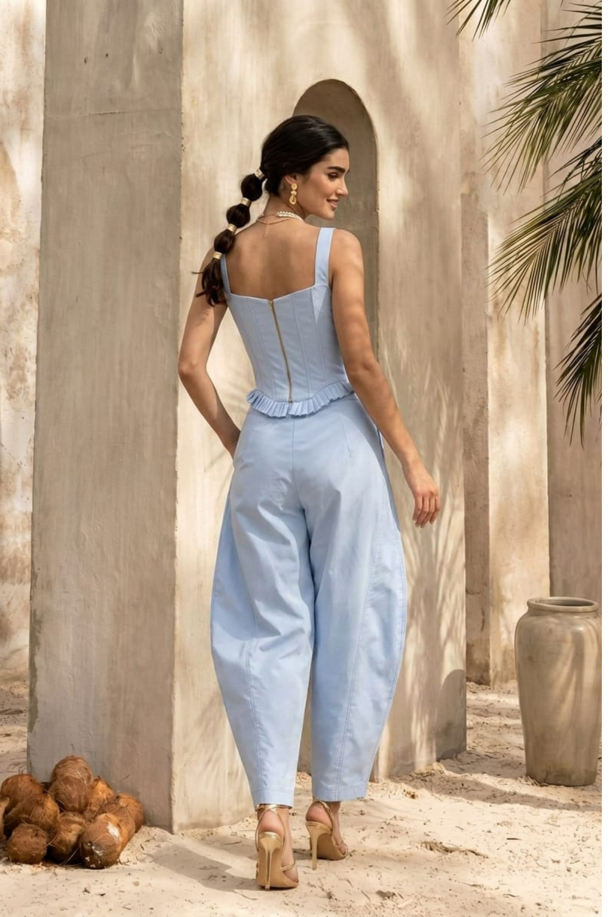 Ecru Powder Blue